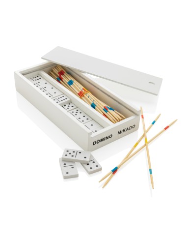 Gioco deluxe mikado/domino in legno