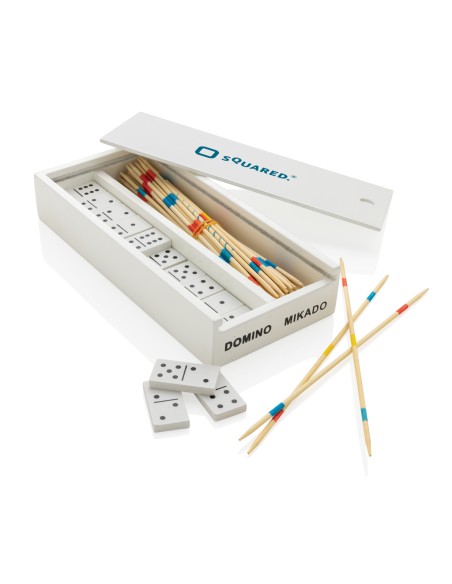Gioco deluxe mikado/domino in legno