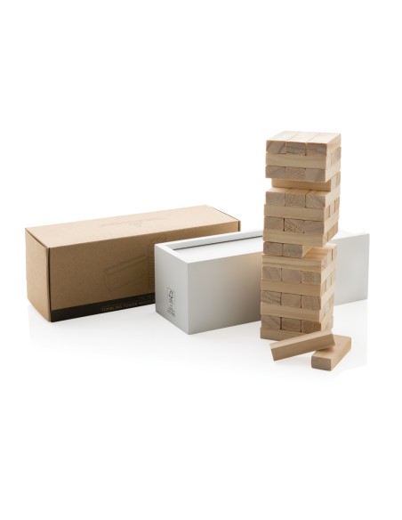 Gioco della torre cadente in legno