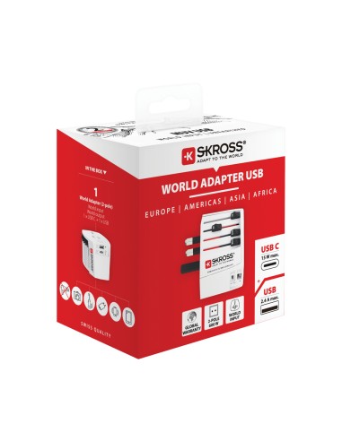 SKROSS Adattatore da viaggio MUV USB ( 1 TYPE C 1 USB A)