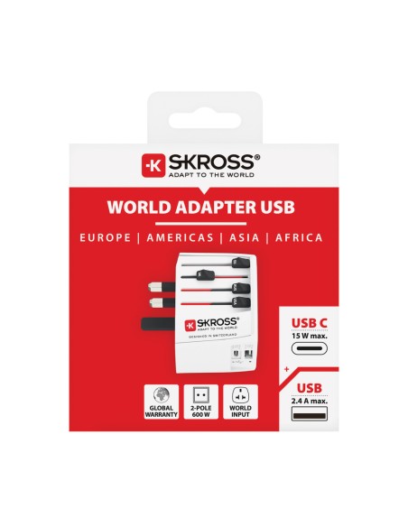SKROSS Adattatore da viaggio MUV USB ( 1 TYPE C 1 USB A)