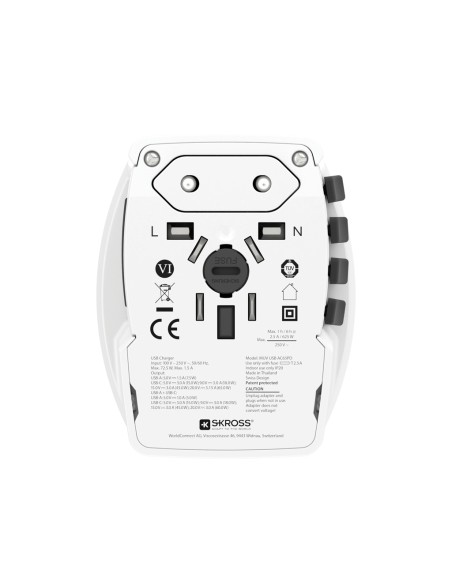 SKROSS Adattatore da viaggio MUV 65W PD con cavo USB C