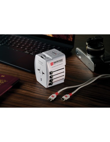 SKROSS Adattatore da viaggio MUV 65W PD con cavo USB C