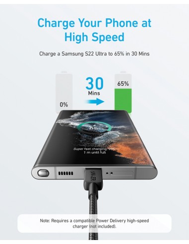 Cavo 60W Anker da 1,8 m da type C a type C