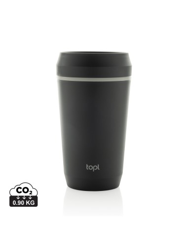 Bicchiere Topl in rPlastica con tappo 360 brevettato 354ml