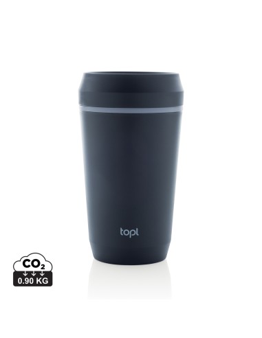 Bicchiere Topl in rPlastica con tappo 360 brevettato 354ml