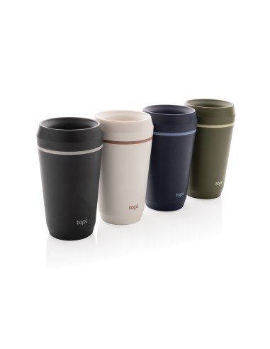 Bicchiere Topl in rPlastica con tappo 360 brevettato 354ml