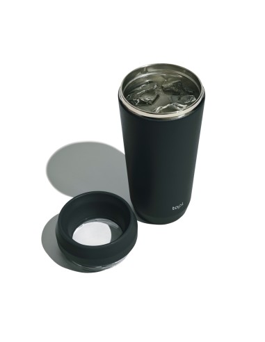 Bicchiere Topl in rAcciaio con tappo 360 brevettato 354ml