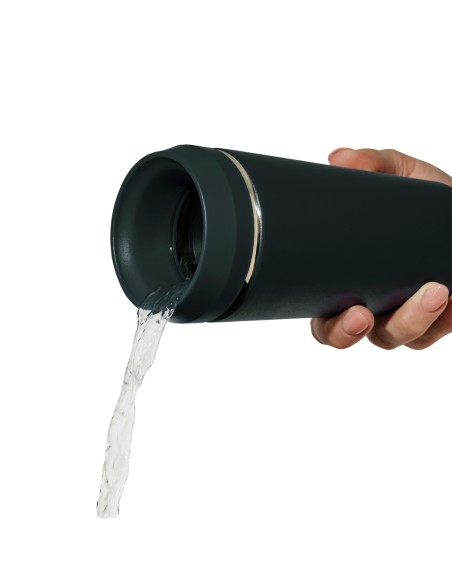 Bicchiere Topl in rAcciaio con tappo 360 brevettato 354ml