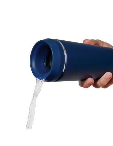 Bicchiere Topl in rAcciaio con tappo 360 brevettato 354ml