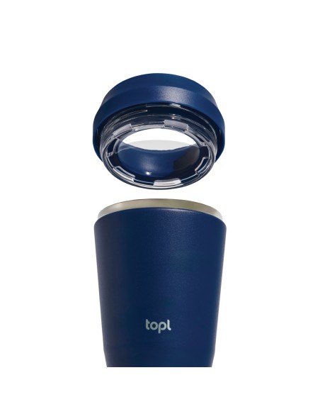 Bicchiere Topl in rAcciaio con tappo 360 brevettato 354ml