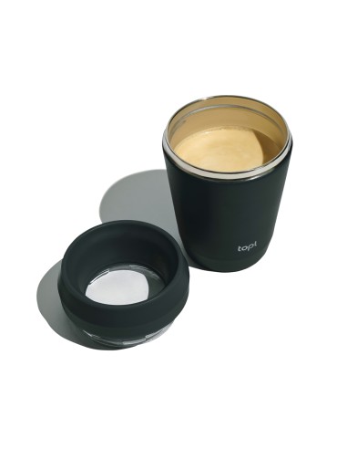 Bicchiere Topl in rAcciaio con tappo 360 brevettato 235ml