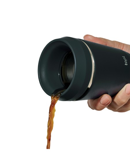 Bicchiere Topl in rAcciaio con tappo 360 brevettato 235ml