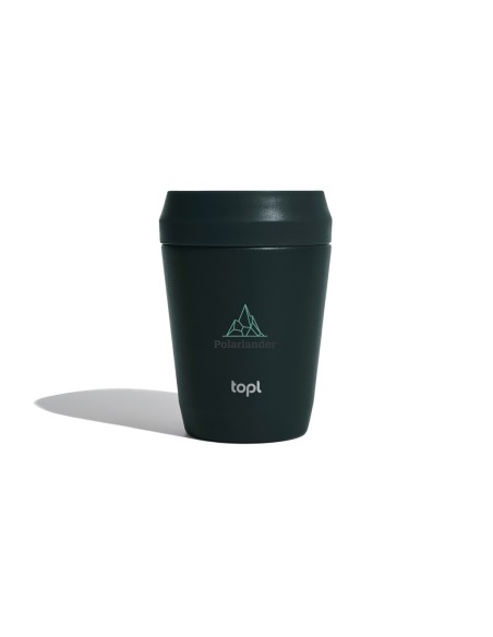 Bicchiere Topl in rAcciaio con tappo 360 brevettato 235ml