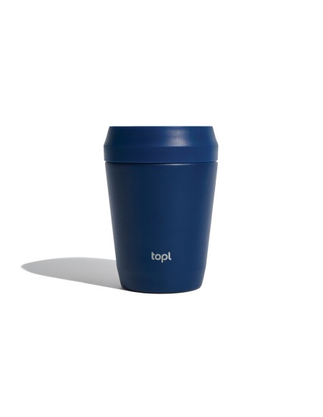 Bicchiere Topl in rAcciaio con tappo 360 brevettato 235ml