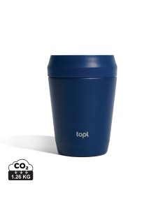 Bicchiere Topl in rAcciaio con tappo 360 brevettato 235ml