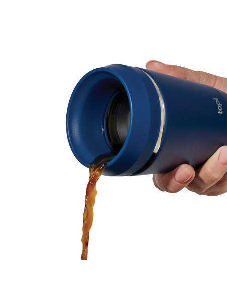 Bicchiere Topl in rAcciaio con tappo 360 brevettato 235ml