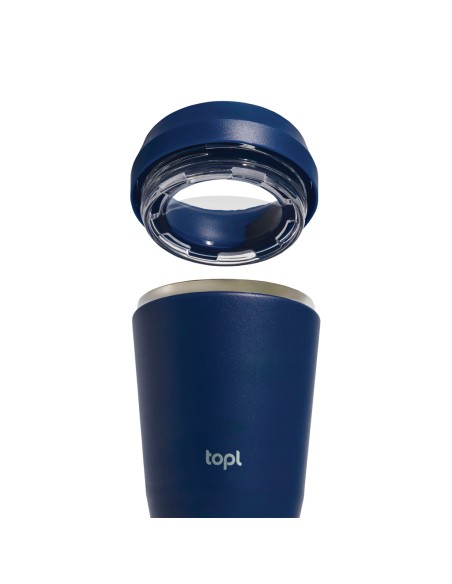 Bicchiere Topl in rAcciaio con tappo 360 brevettato 235ml