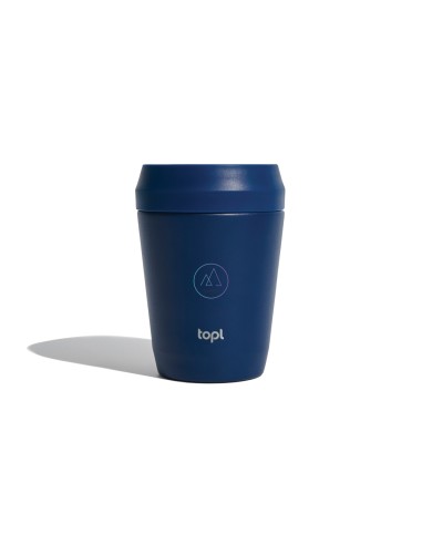 Bicchiere Topl in rAcciaio con tappo 360 brevettato 235ml