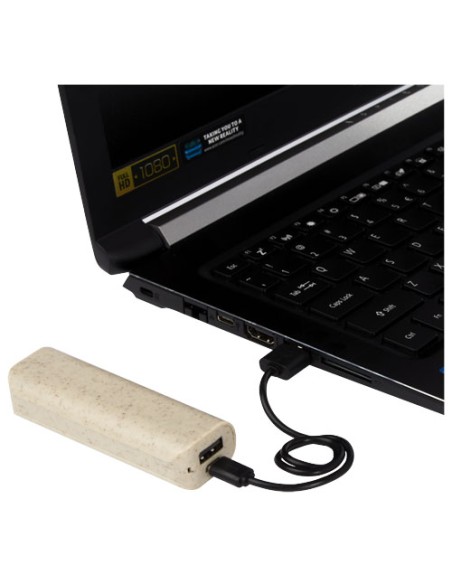 Power bank in paglia di grano da 1200 mAh Yoko