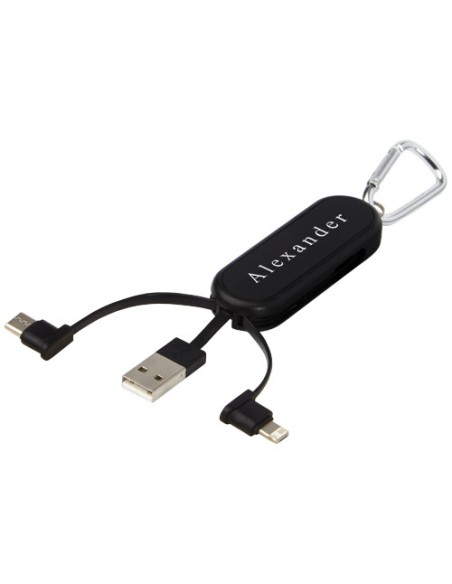 Doppio cavo di ricarica luminoso con moschettone Gleam