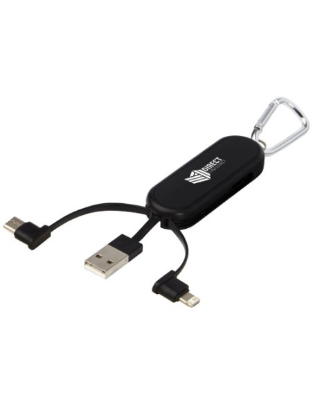 Doppio cavo di ricarica luminoso con moschettone Gleam