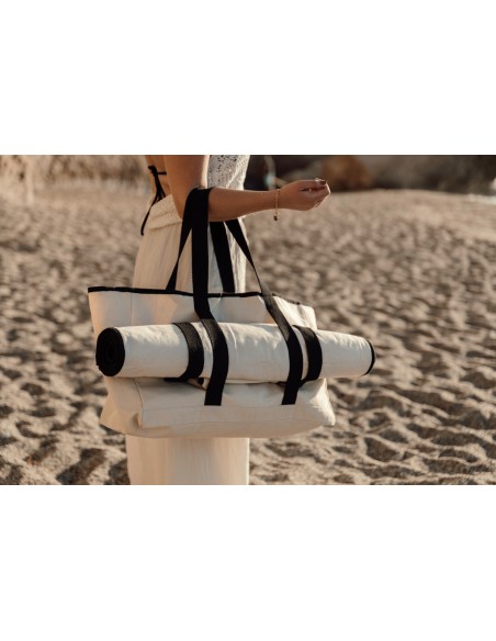 Borsa spiaggia VINGA Volonne in tela riciclata AWARE™