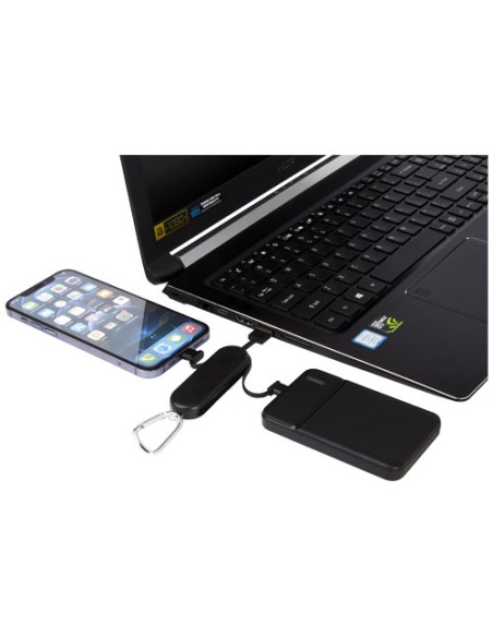 Doppio cavo di ricarica luminoso con moschettone Gleam