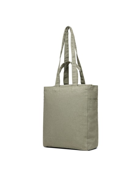 Shopper con cerniera VINGA Hilo in rCotone canvas