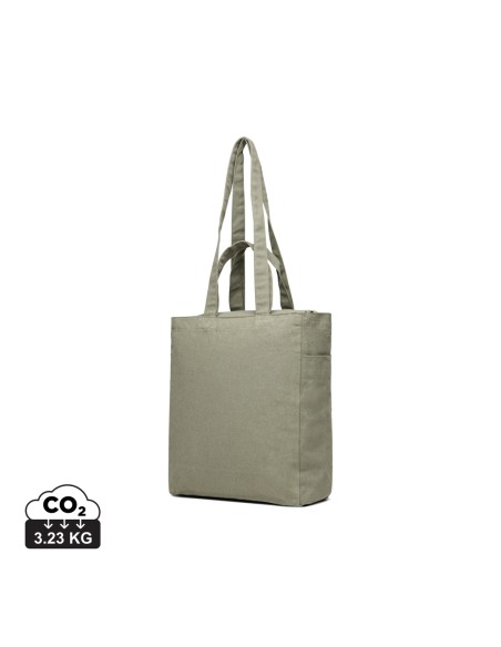 Shopper con cerniera VINGA Hilo in rCotone canvas