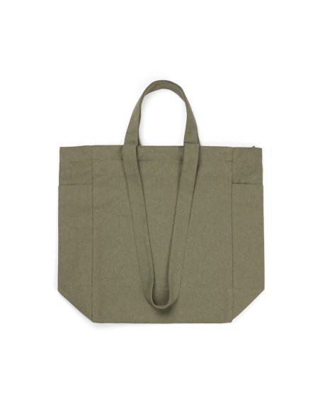 Shopper con cerniera VINGA Hilo in rCotone canvas