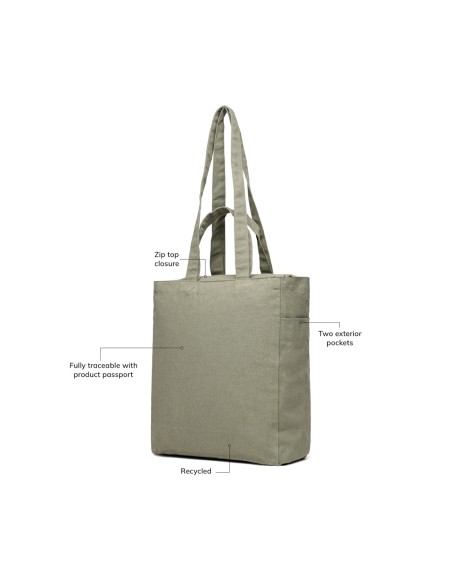 VINGA Hilo AWARE™ borsa con zip in tela riciclata