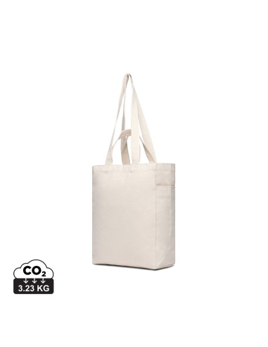 Shopper con cerniera VINGA Hilo in rCotone canvas