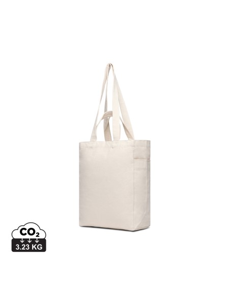 Shopper con cerniera VINGA Hilo in rCotone canvas