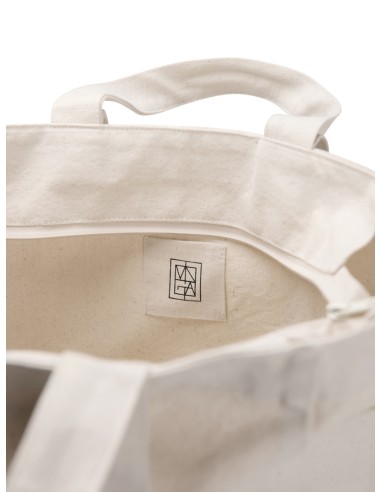 Shopper con cerniera VINGA Hilo in rCotone canvas