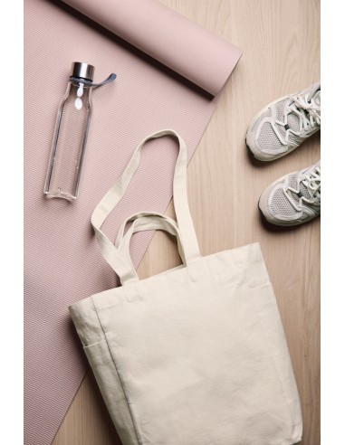 Shopper con cerniera VINGA Hilo in rCotone canvas