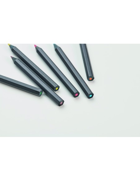 Set 6 matite colorate nere