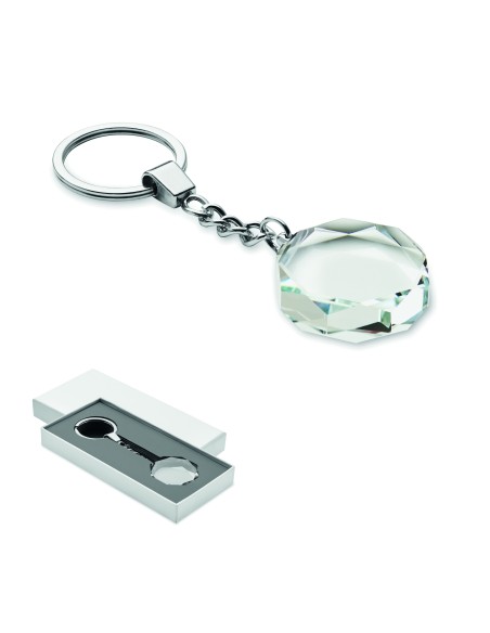 Portachiavi rotondo in vetro