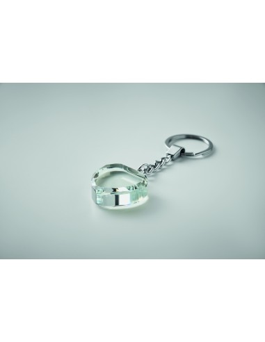 Portachiavi con cuore in vetro