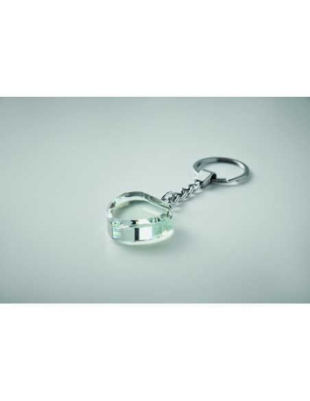 Portachiavi con cuore in vetro