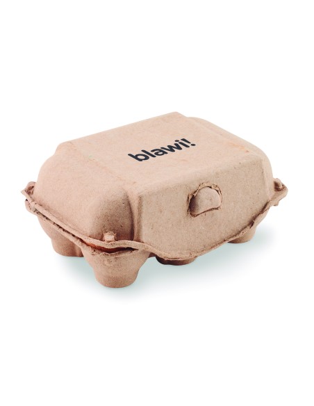 6 uova di gesso in scatola