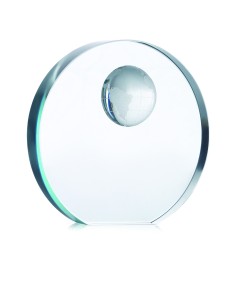 Fermacarte in vetro rotondo