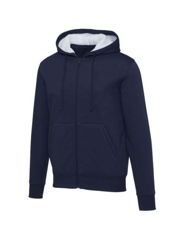 Felpa con cappuccio e zip intera in sherpa da 320 g/m² Natron