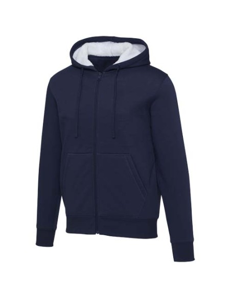 Felpa con cappuccio e zip intera in sherpa da 320 g/m² Natron