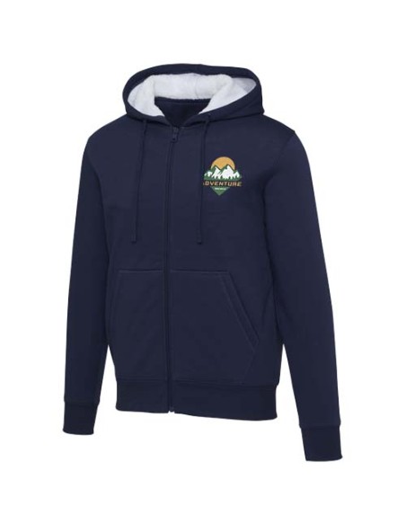 Felpa con cappuccio e zip intera in sherpa da 320 g/m² Natron