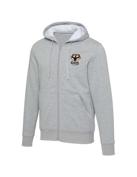 Felpa con cappuccio e zip intera in sherpa da 320 g/m² Natron