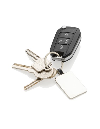 Portachiavi rettangolare in lega di zinco RCS