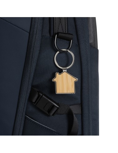 Portachiavi casa in lega di zinco RCS e bambù