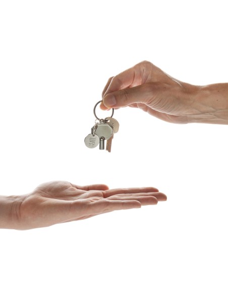 Portachiavi a forma di chiave di sfiato in lega di zinco RCS
