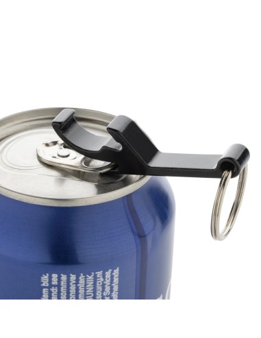 Portachiavi con cavatappi/apri lattine in lega di zinco RCS